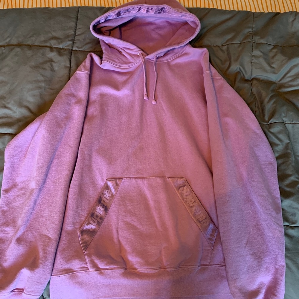 Supreme Tonal Webbing Violet Hooded Sweatshirt